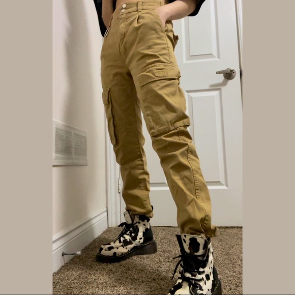 Women’s Multi-Pockets Cargo Jogger Jack Pants | Khaki | Size S - Picture 1 of 12